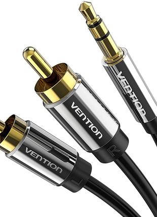 Аудио кабель Vention 3.5mm Jack на 2RCA металлический корпус с...