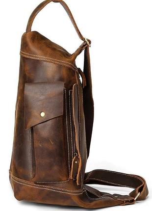 Мужская винтажная сумка через плечо Vintage 14782 Коричневая GG