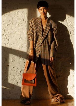 Женская кожаная сумка Liv коньячно-коричневая винтажная