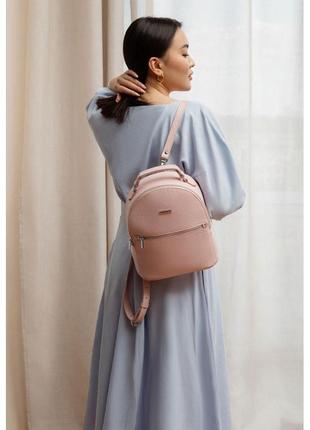 Кожаный женский мини-рюкзак Kylie розовый
