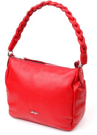 Привлекательная женская сумка KARYA 20863 кожаная Красный GG