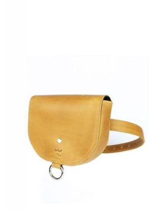 Женская кожаная сумка Ruby S желтая винтажная