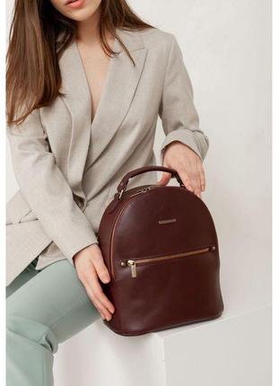 Кожаный женский мини-рюкзак Kylie Бордовый краст