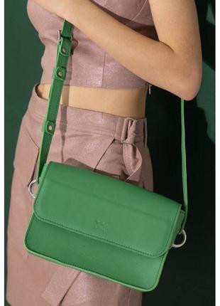 Жіноча шкіряна міні- сумка Moment зелена