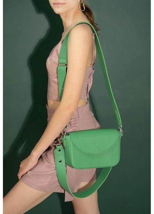 Женская кожаная сумка Molly зеленая
