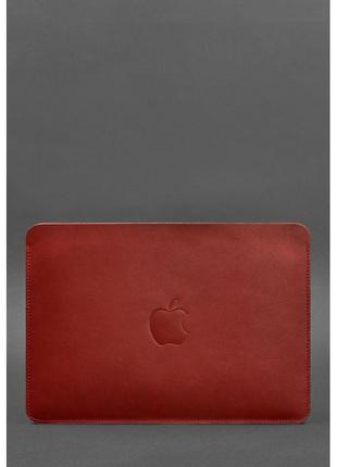 Чехол из натуральной кожи для MacBook 13 дюйм Красный