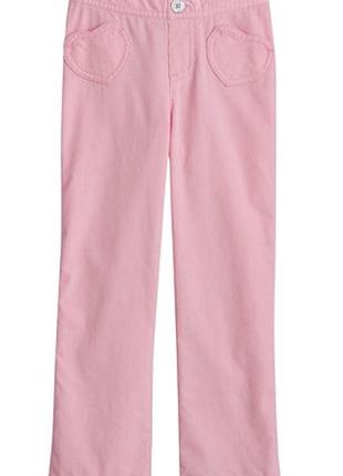 1 Тоненькие розовые микровельветовые брюки на девочку карманы ...