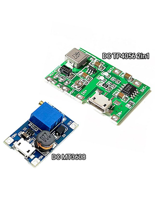 Підвищуючий модуль DC-DC Зарядний пристрій 2в1 Li-ion