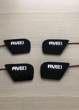 Led  подсветка в ручки дверей для Chevrolet aveo т250. Авео aveo