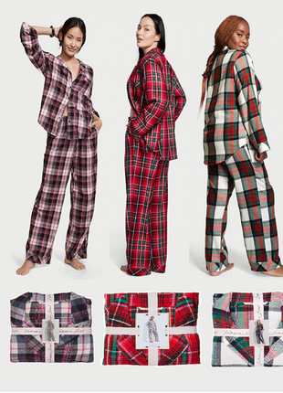Фланелева піжама victoria's secret shimmer flannel