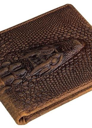 Кошелик чоловічий Vintage 14380 фактура шкіри під крокодила Ко...
