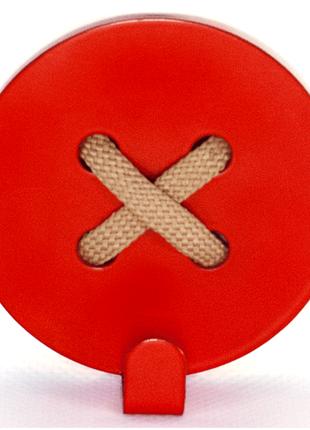 Вешалка настенная Крючок Glozis Button Red H-024 8 х 8см