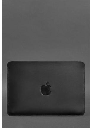 Горизонтальный кожаный чехол для MacBook Pro 14'' Черный