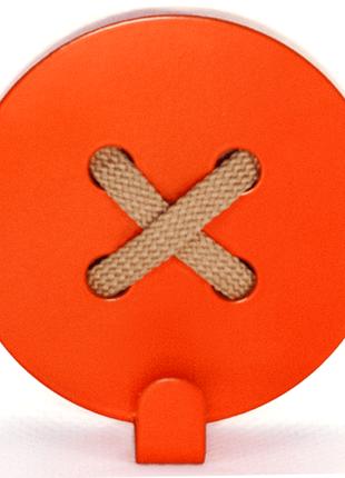 Вешалка настенная Крючок Glozis Button Orange H-025 8 х 8см