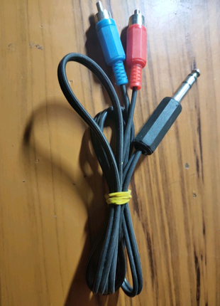 Шнур кабель Jack 6.3 x RCA-1 метр