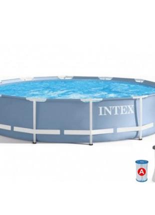 Каркасный бассейн круглый Intex 26712, 366х76см, фильтр-насос