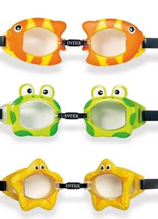 Очки для плавания детские Intex 55603, от 3 лет, 3 вида