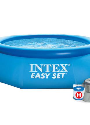 Надувной бассейн Intex 28108, 244-61см, с фильтр-насосом 1250л/ч
