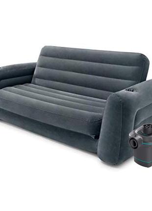 Надувний диван-трансформер Intex 66552-3, 224*203*66 см, з еле...