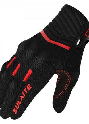 Мото/Вело перчатки Sulaite SLT1101 (черно-красные)