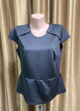 Чёрная элегантная плотная блузка George, размер 14/xl