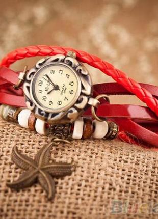 Жіночий годинник-браслет star red червоний
