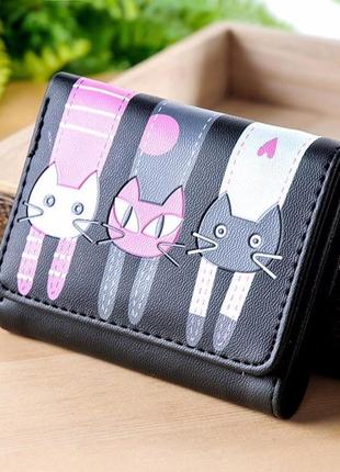 Жіночий гаманець little cats чорний