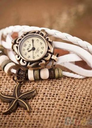Жіночий годинник-браслет star white білий