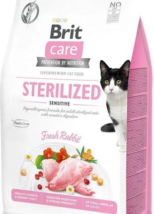 Беззерновий корм для стерилізованих котів Brit Care Cat GF Ste...