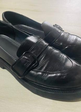 Чорні туфлі, лофери, 40 розмір