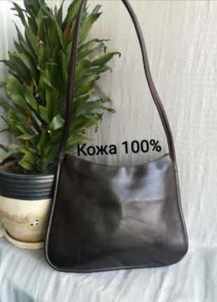 Кожаная фирменная натуральная сумка