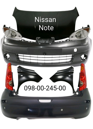 Бампер передний задний Nissan Note