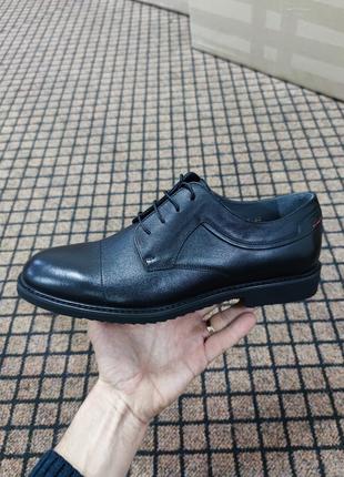 Черные мужские туфли из натуральной кожи