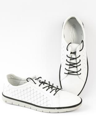 Белая мужская обувь из кожи 41 размер