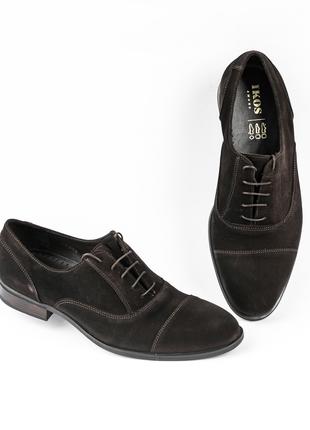 Удобные и практичные! Коричневые замшевые туфли от Ikos 355