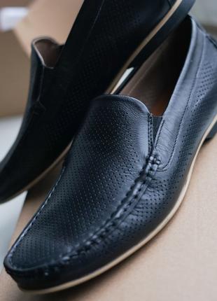 Чорне взуття мокасини Kadar 44 розмір