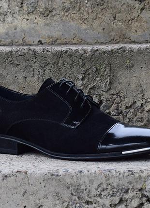 Черные туфли Mano 44, 45 размер