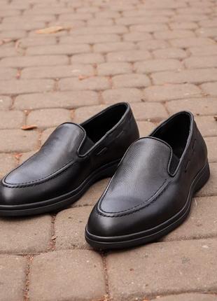 Удобные черные туфли без каблука Ed-Ge 449!