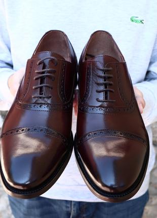 Мужские коричневые туфли из натуральной кожи Сенсор Украина