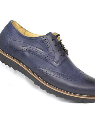 Мужские туфли Rondo синего цвета 41 размер