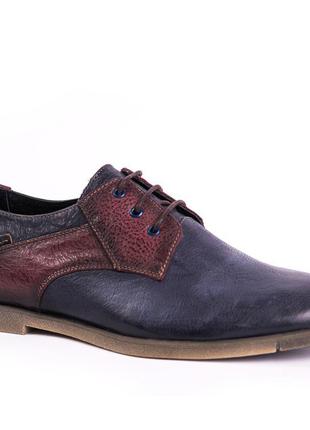 Кожаные туфли Covalli синего цвета 41 и 45 размер