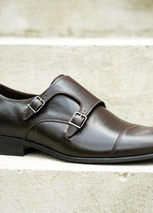 Коричневые туфли мужские монки - 39 42 43 размер