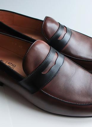 Удобные коричневые туфли лоферы Ikos 40, 41 и 44 размер