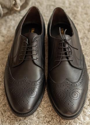 Кожаные мужские броги туфли 40, 44 размер