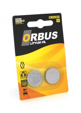 Батарейка литиевая Orbus CR2032, 2 шт в блистере, цена за блистер