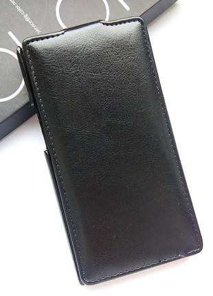 Чохол для HTC One E8 вертикальний фліп чорний