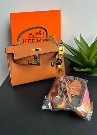 Женская кожаная сумка в стиле эрмесс