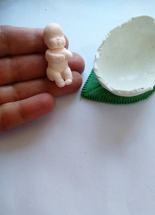 Кукла миниатюрный младенец из полимерной глины