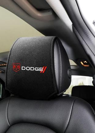 Чехол на подголовник с логотипом Dodge 2шт