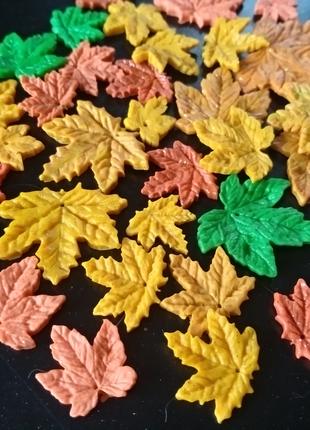 Осенние листочки из полимерной глины для создания бижутерии и ...
